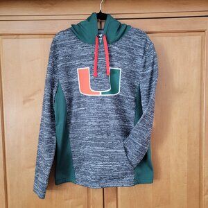 Fanatics Men's Space-Dye Pullover Hoodie Charcoal/Black Miami Hurricanes - M